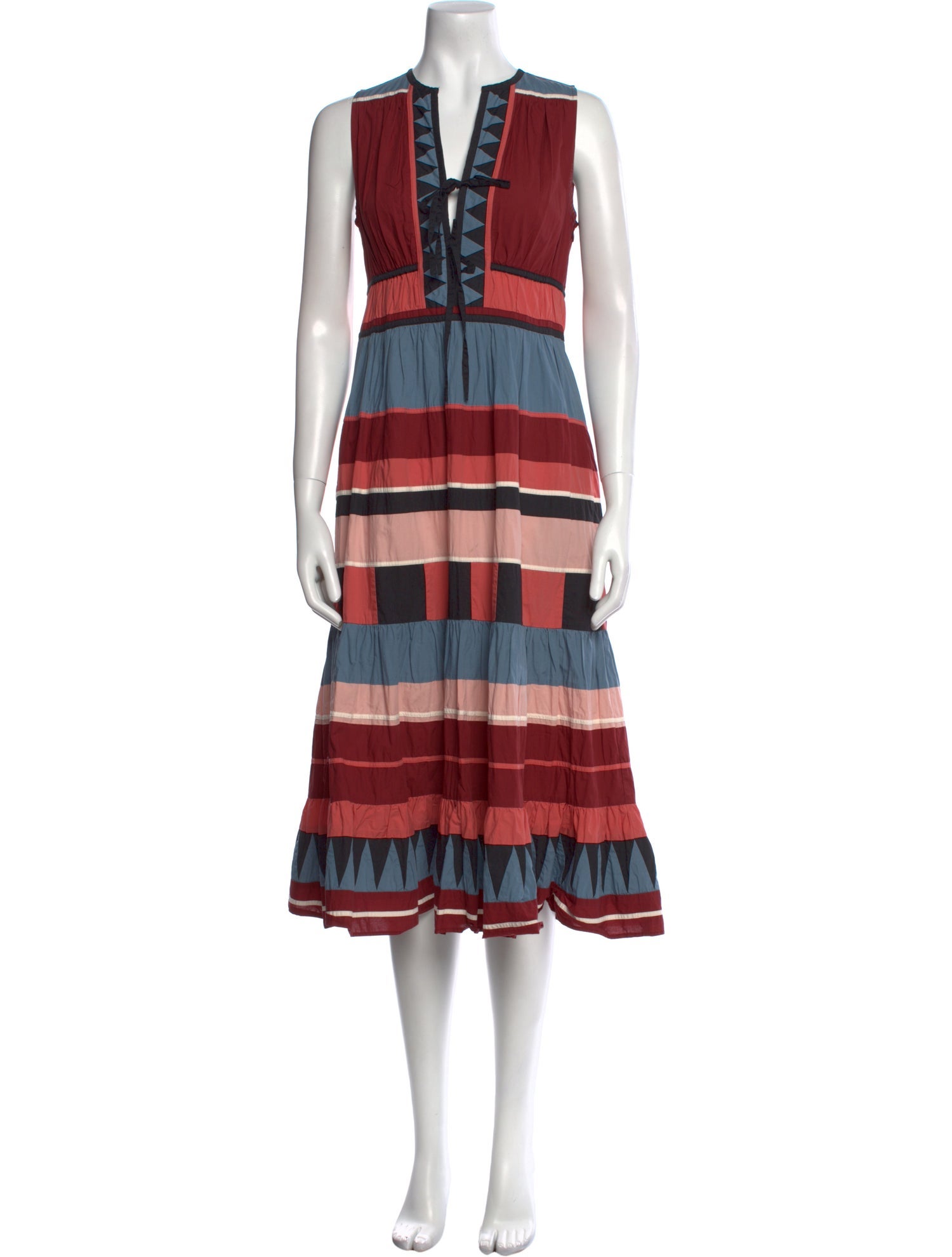 Ulla Johnson Striped Midi Length Dress