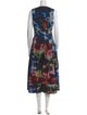 Ulla Johnson Tie-Dye Print Midi Length Dress