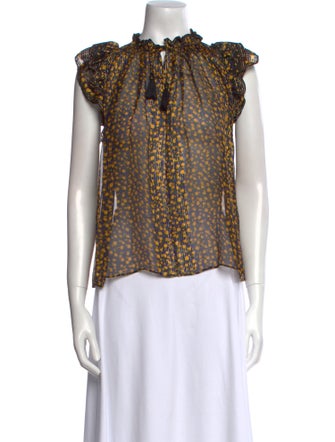 Ulla Johnson Silk Printed Blouse