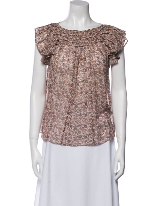 Ulla Johnson Silk Floral Print Blouse