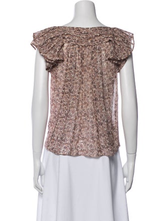 Ulla Johnson Silk Floral Print Blouse