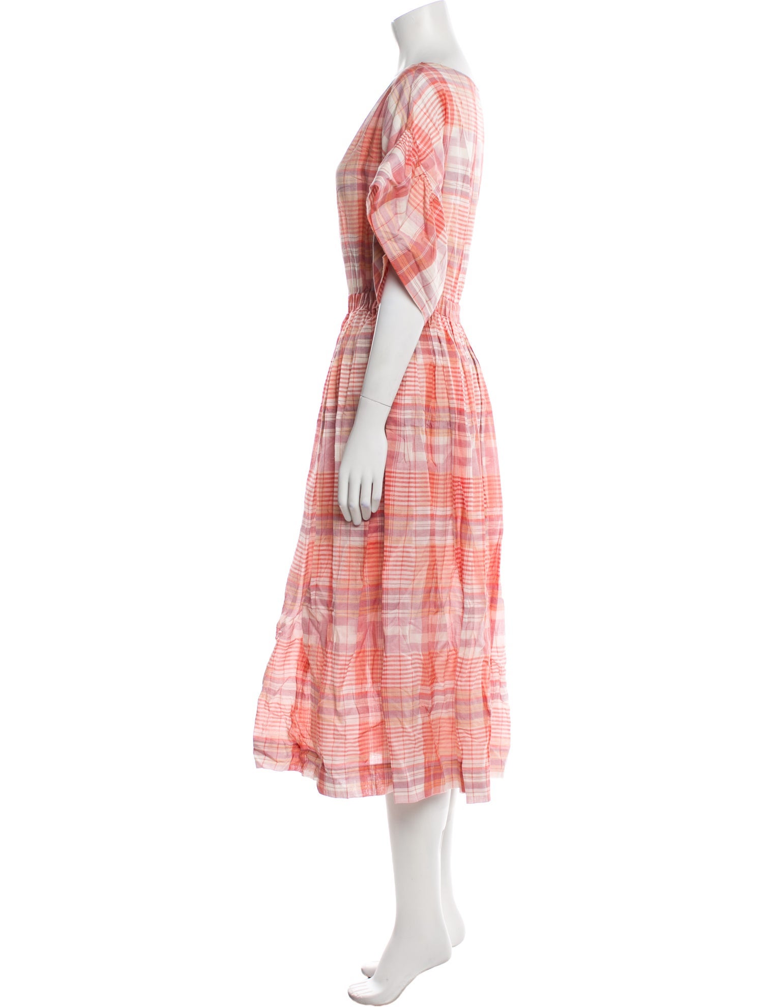 Ulla Johnson Plaid Print Midi Length Dress w/ Tags