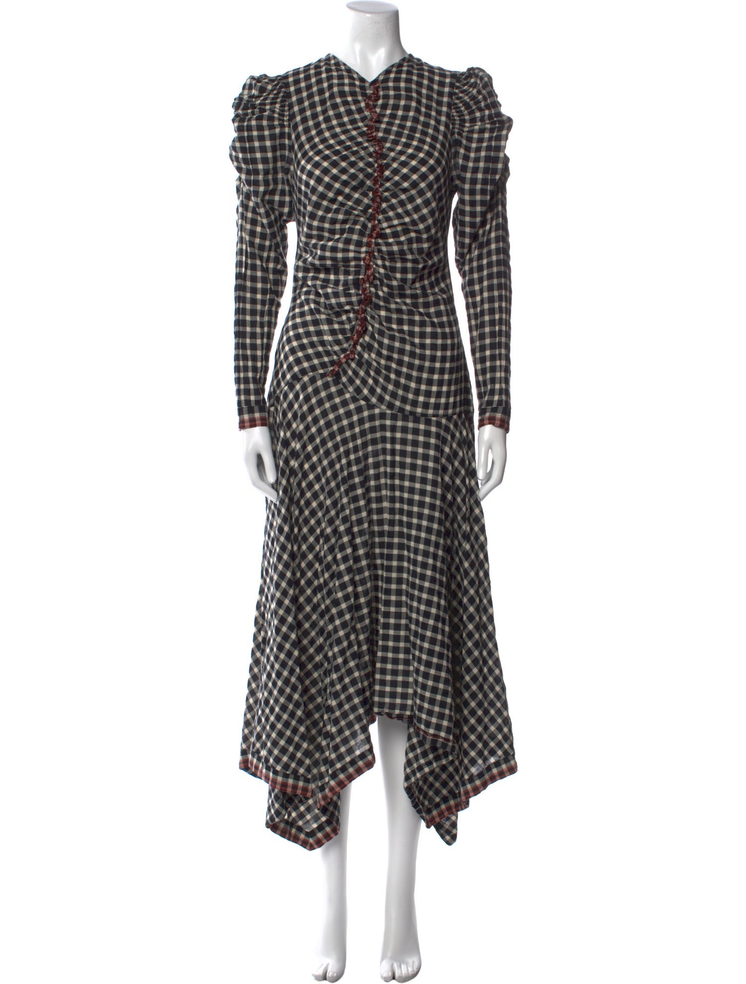 Ulla Johnson Plaid Print Long Dress