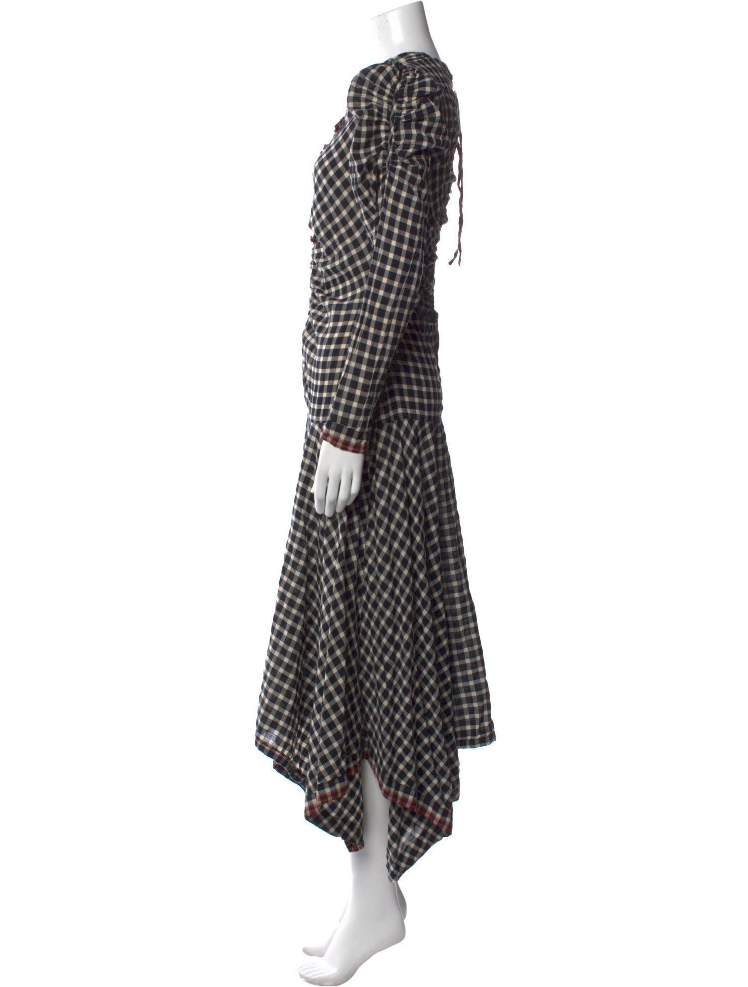 Ulla Johnson Plaid Print Long Dress