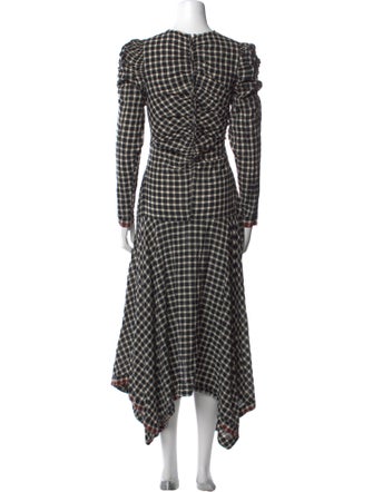 Ulla Johnson Plaid Print Long Dress