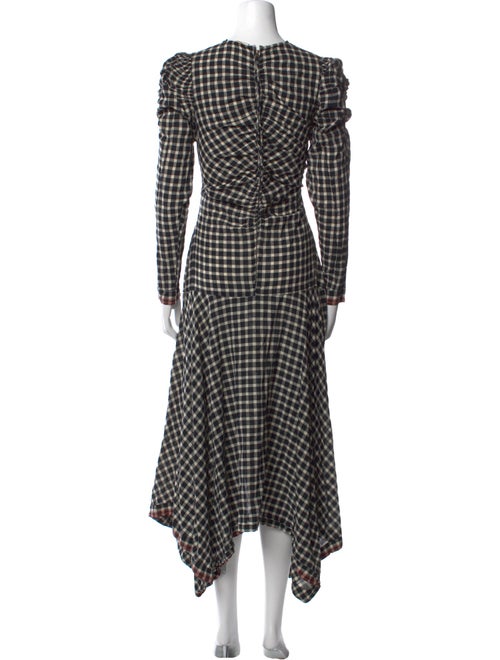 Ulla Johnson Plaid Print Long Dress
