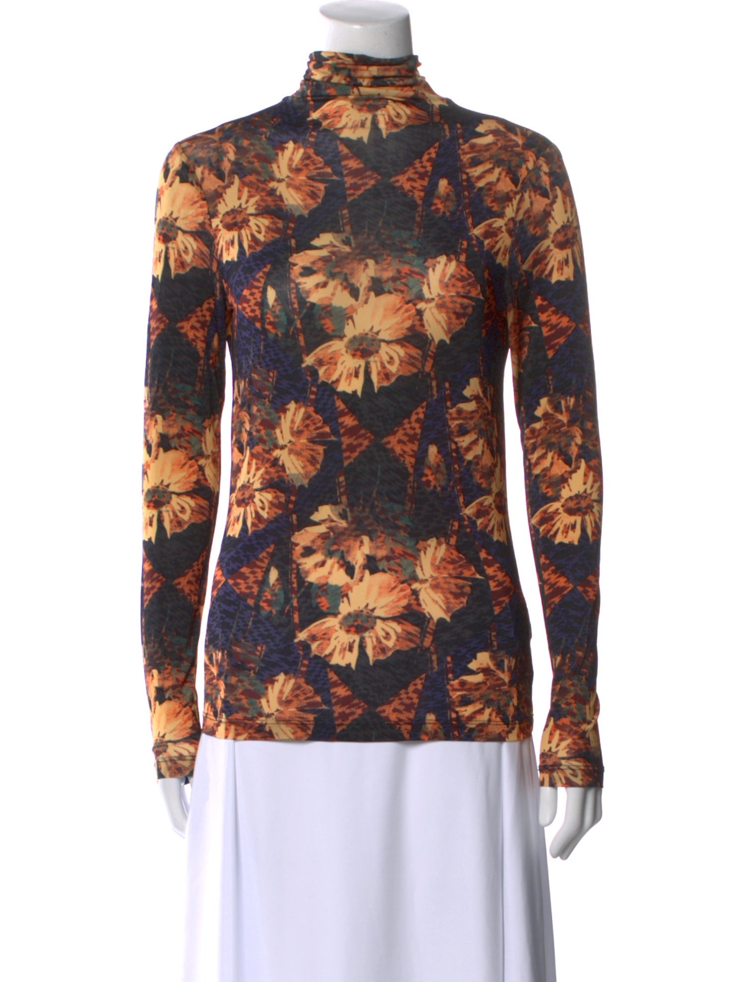 Ulla Johnson Floral Print Mock Neck Top