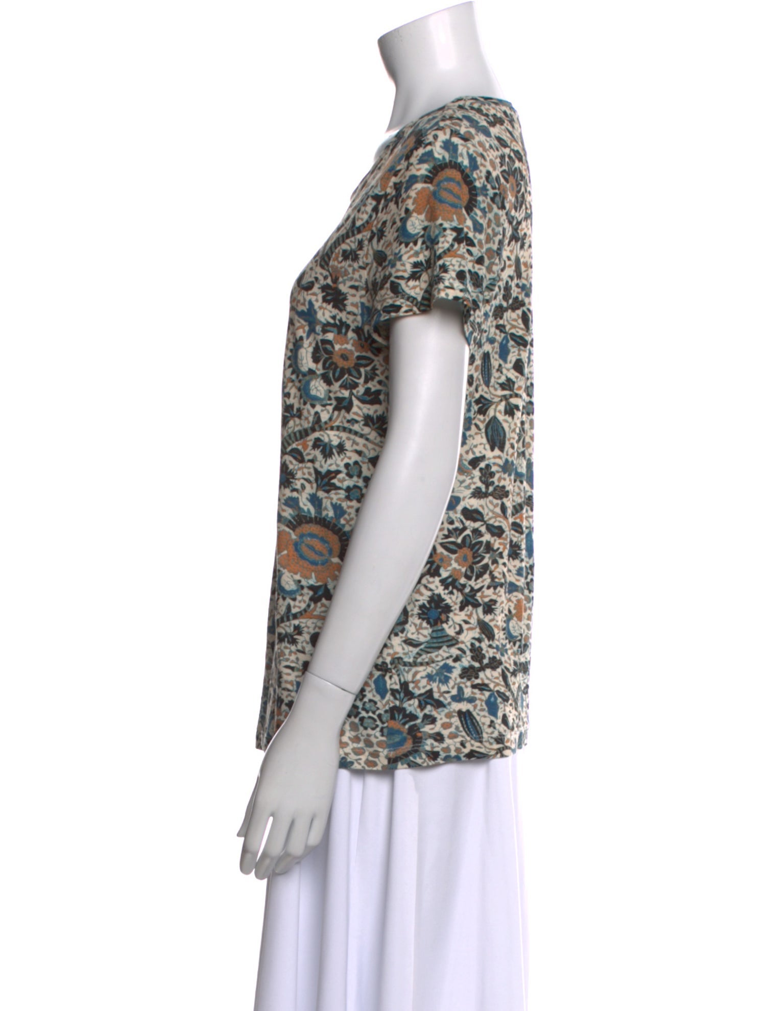 Ulla Johnson Printed Scoop Neck T-Shirt