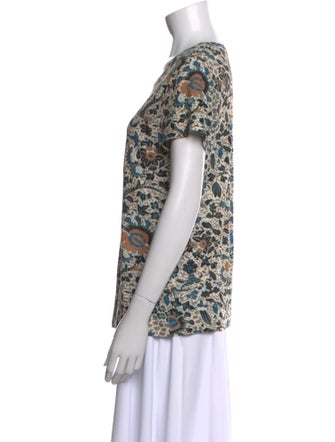 Ulla Johnson Printed Scoop Neck T-Shirt