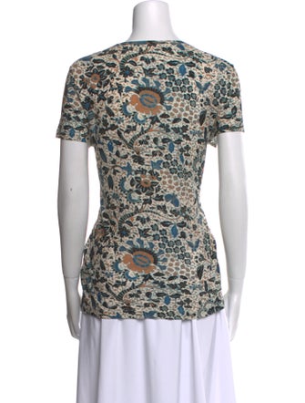 Ulla Johnson Printed Scoop Neck T-Shirt