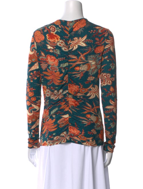 Ulla Johnson Printed Cowl Neck Button-Up Top