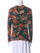 Ulla Johnson Printed Cowl Neck Button-Up Top
