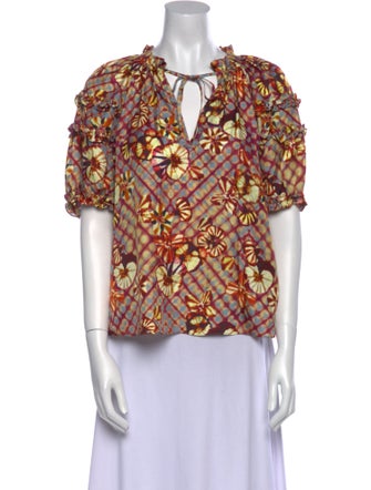 Ulla Johnson Silk Printed Blouse