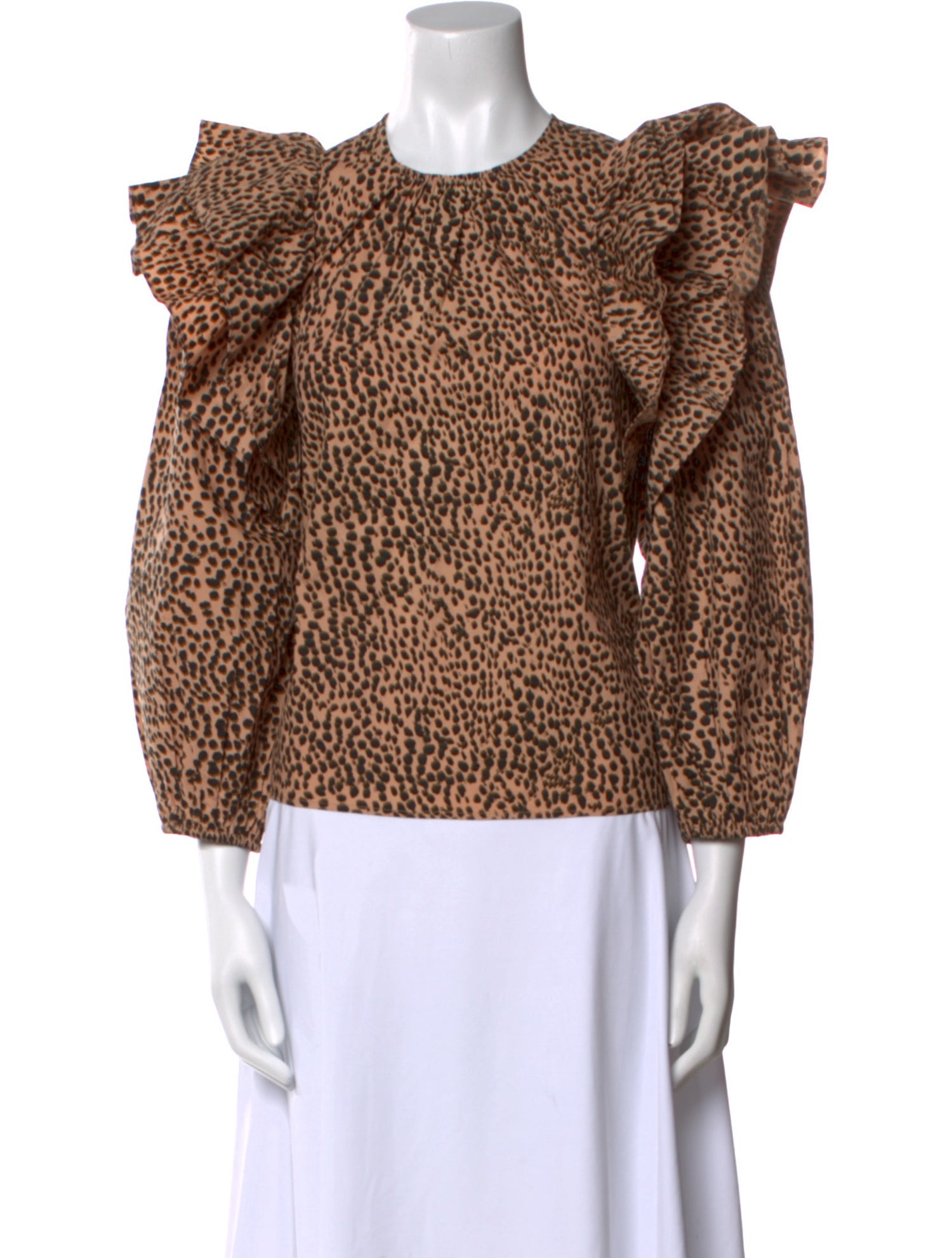 Ulla Johnson Animal Print Crew Neck Top w/ Tags
