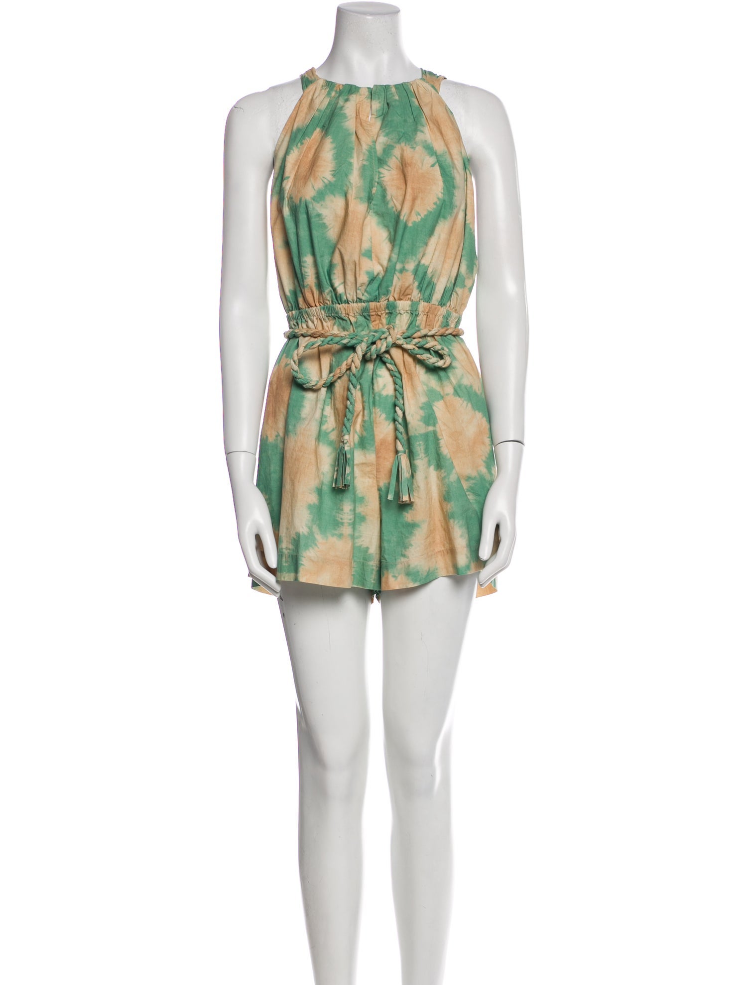 Ulla Johnson Tie-Dye Print Scoop Neck Romper
