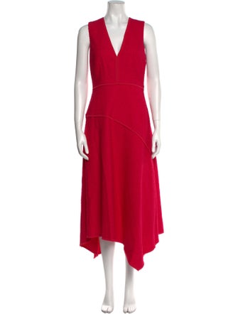 Ulla Johnson V-Neck Midi Length Dress