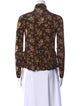 Ulla Johnson Floral Print Mock Neck Blouse