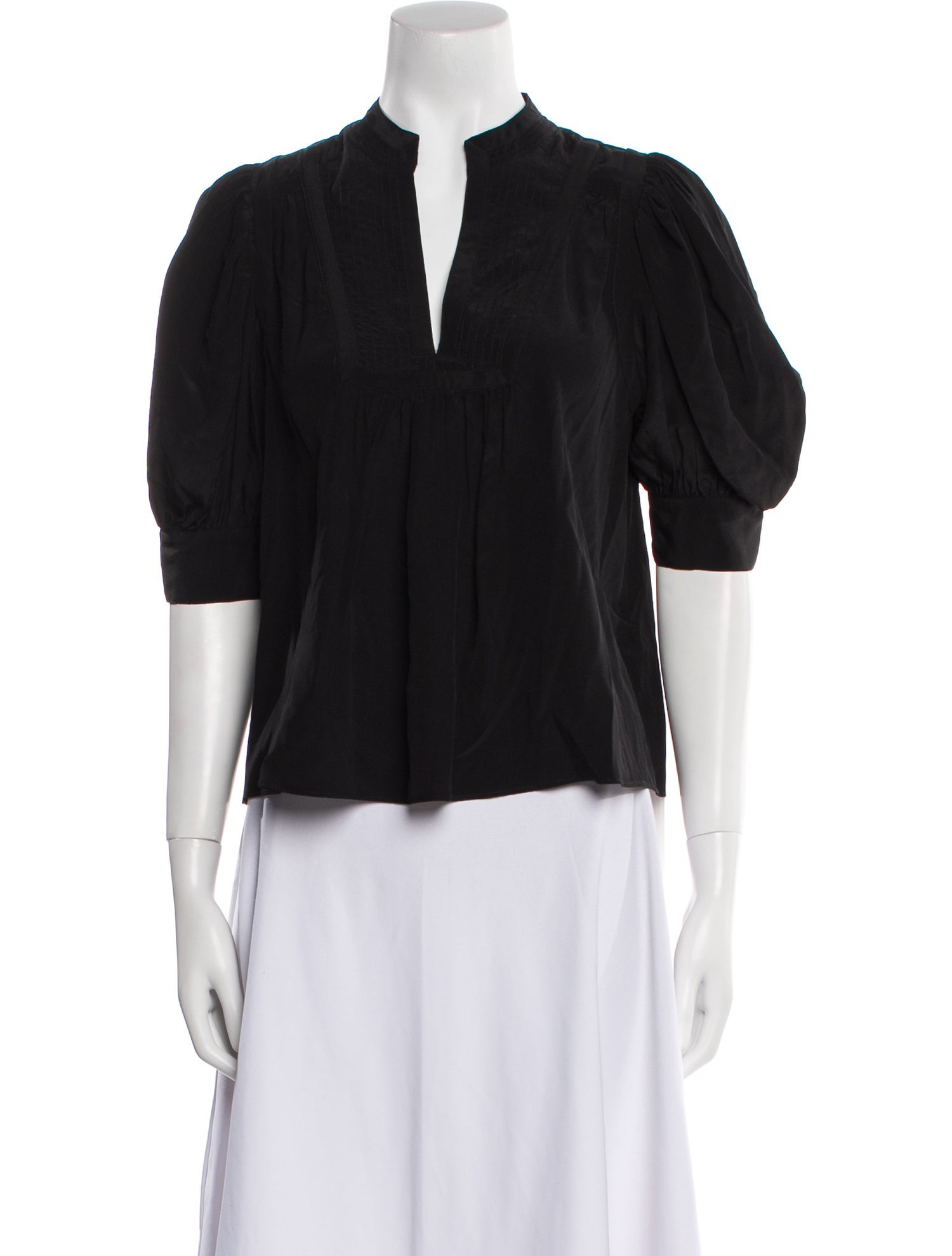 Ulla Johnson Silk V-Neck Blouse