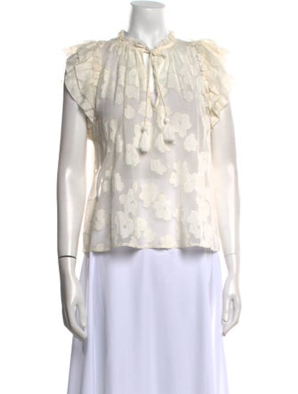 Ulla Johnson Mock Neck Sleeveless Blouse