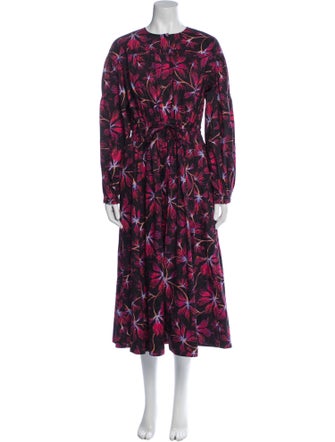 Ulla Johnson Floral Print Midi Length Dress