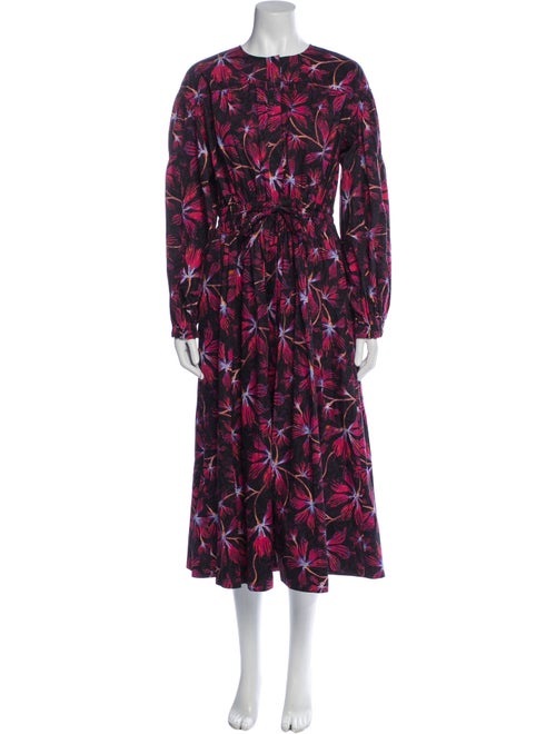 Ulla Johnson Floral Print Midi Length Dress