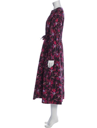 Ulla Johnson Floral Print Midi Length Dress