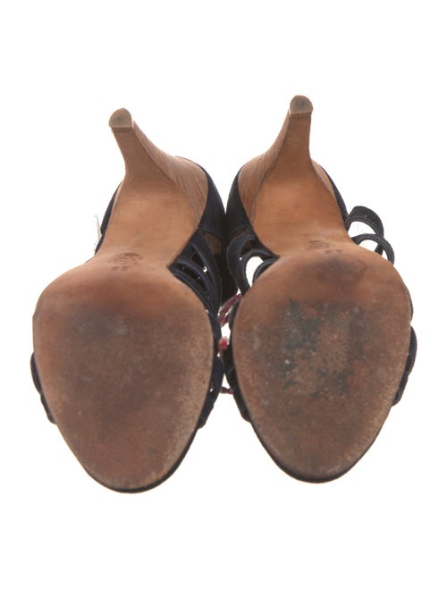 Ulla Johnson Suede Floral Print Gladiator Sandals