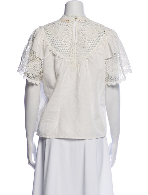 Ulla Johnson Linen Mock Neck Blouse