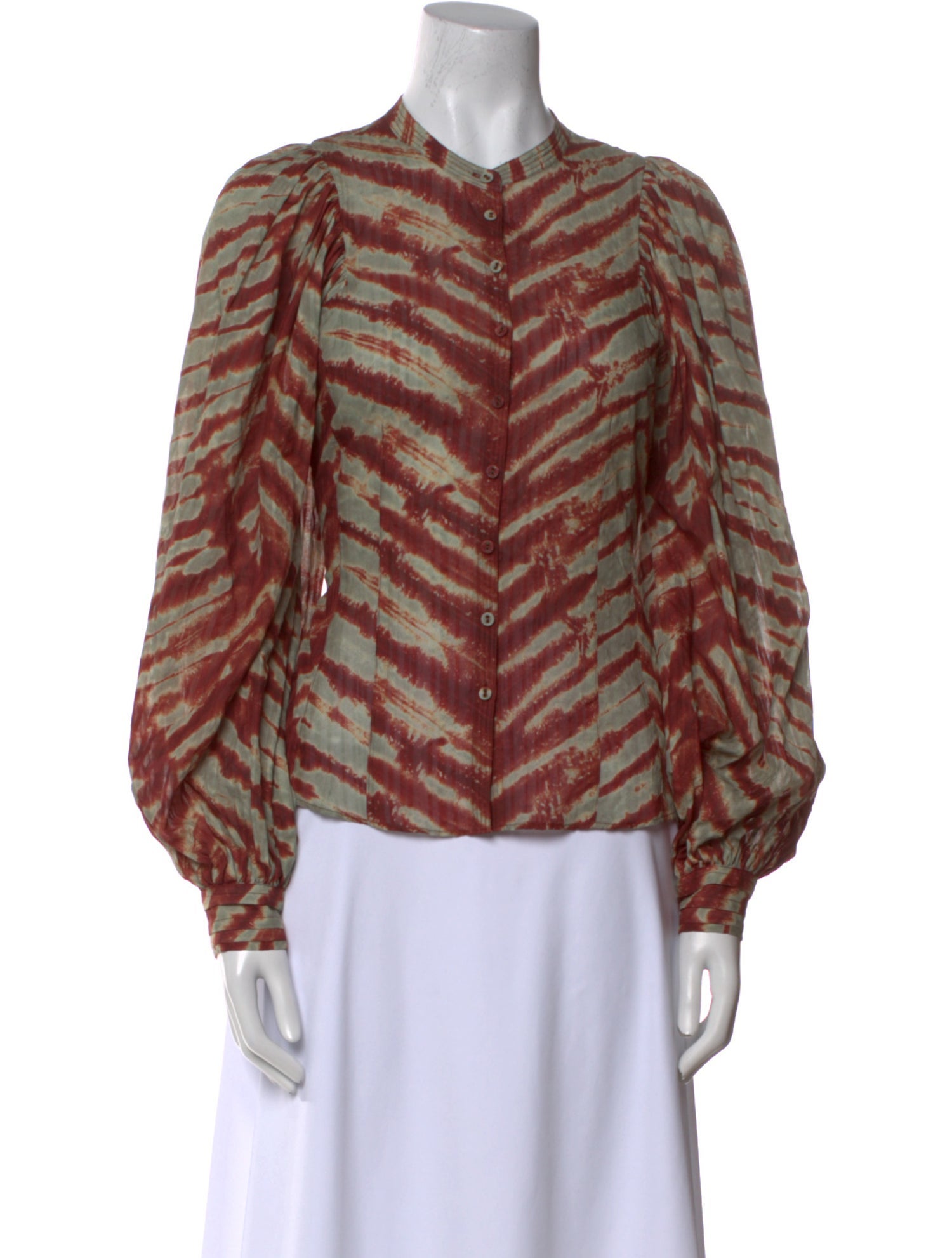 Ulla Johnson Animal Print Crew Neck Blouse