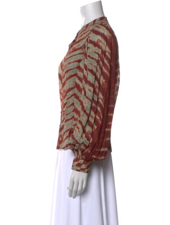 Ulla Johnson Animal Print Crew Neck Blouse