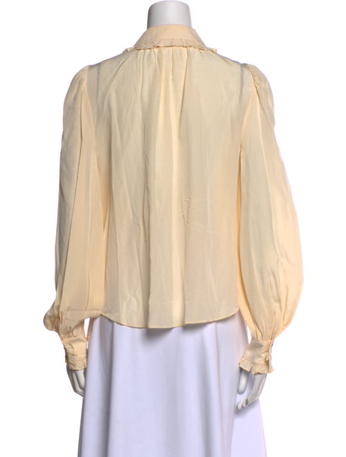 Ulla Johnson Silk Long Sleeve Button-Up Top