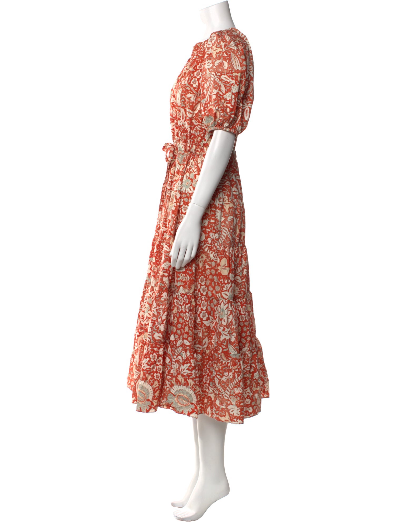 Ulla Johnson Floral Print Midi Length Dress