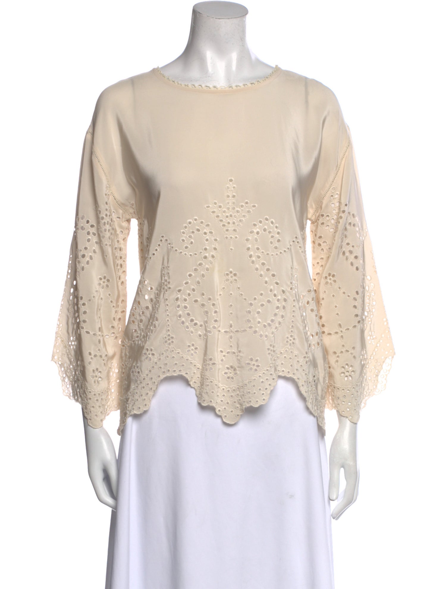 Ulla Johnson Silk Bateau Neckline Blouse