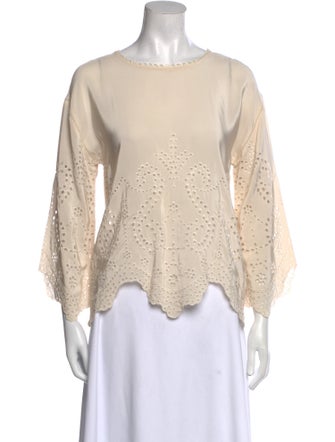 Ulla Johnson Silk Bateau Neckline Blouse