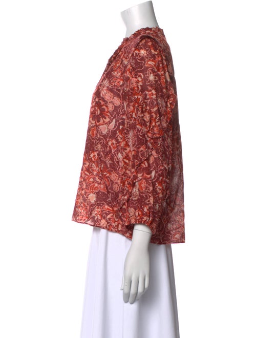 Ulla Johnson Floral Print V-Neck Blouse