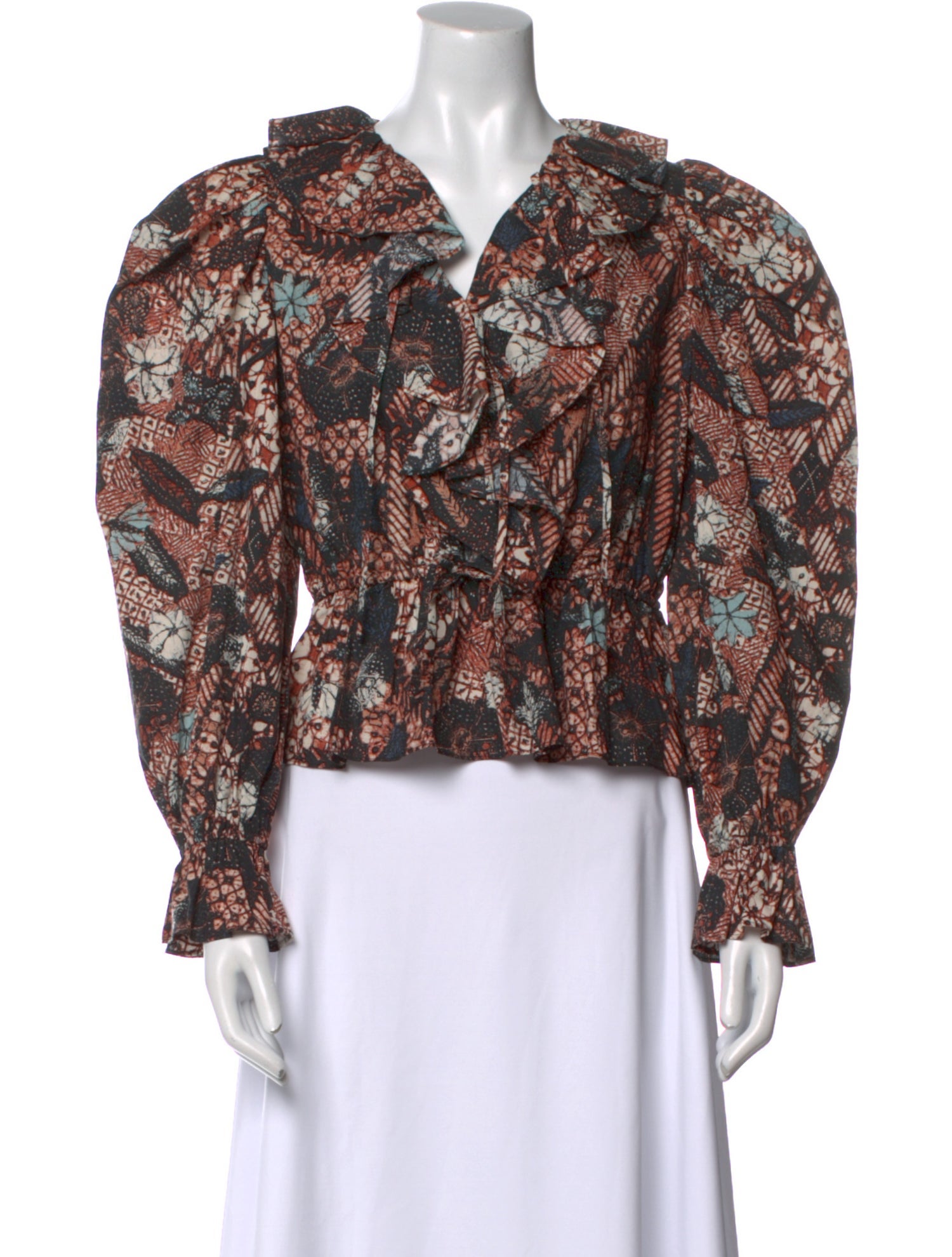 Ulla Johnson Floral Print Long Sleeve Button-Up Top
