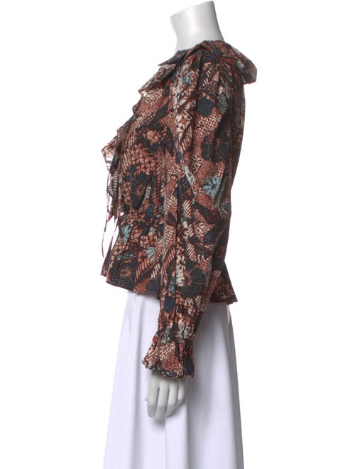 Ulla Johnson Floral Print Long Sleeve Button-Up Top