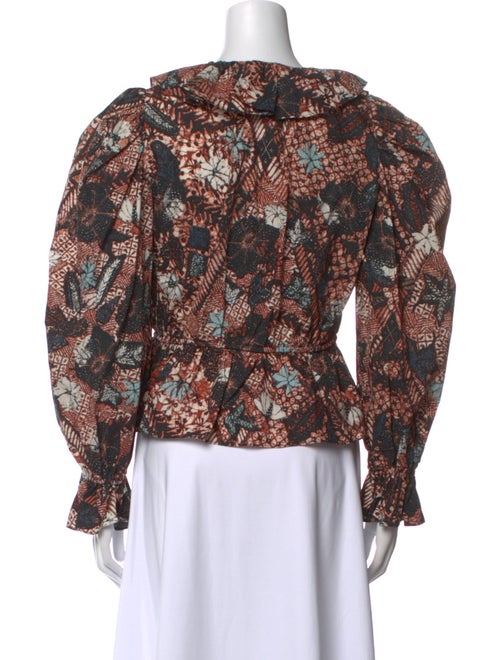Ulla Johnson Floral Print Long Sleeve Button-Up Top