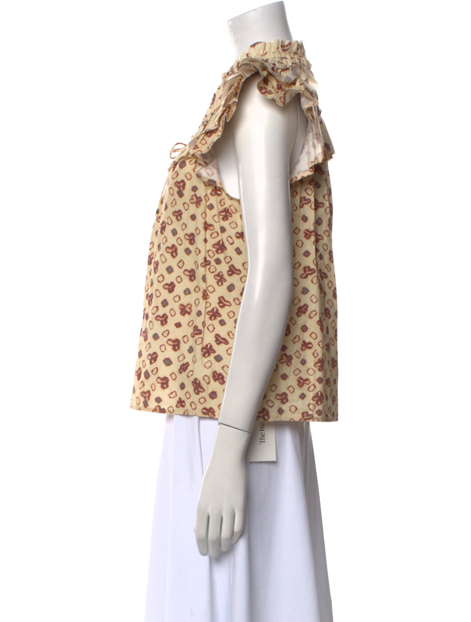 Ulla Johnson Printed Mock Neck Blouse