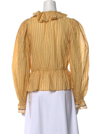 Ulla Johnson V-Neck Long Sleeve Blouse