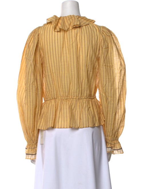 Ulla Johnson V-Neck Long Sleeve Blouse