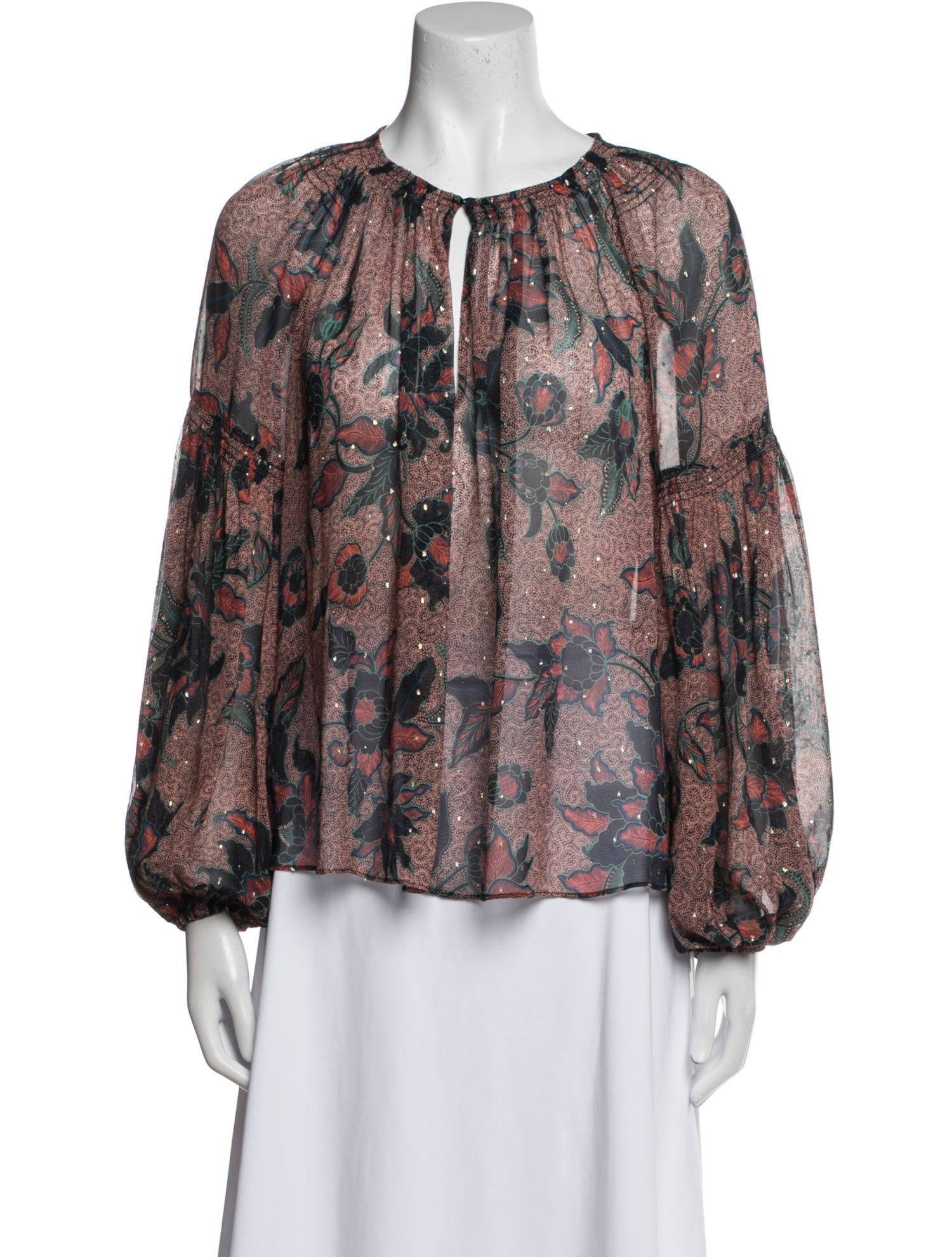 Ulla Johnson Silk Paisley Print Blouse