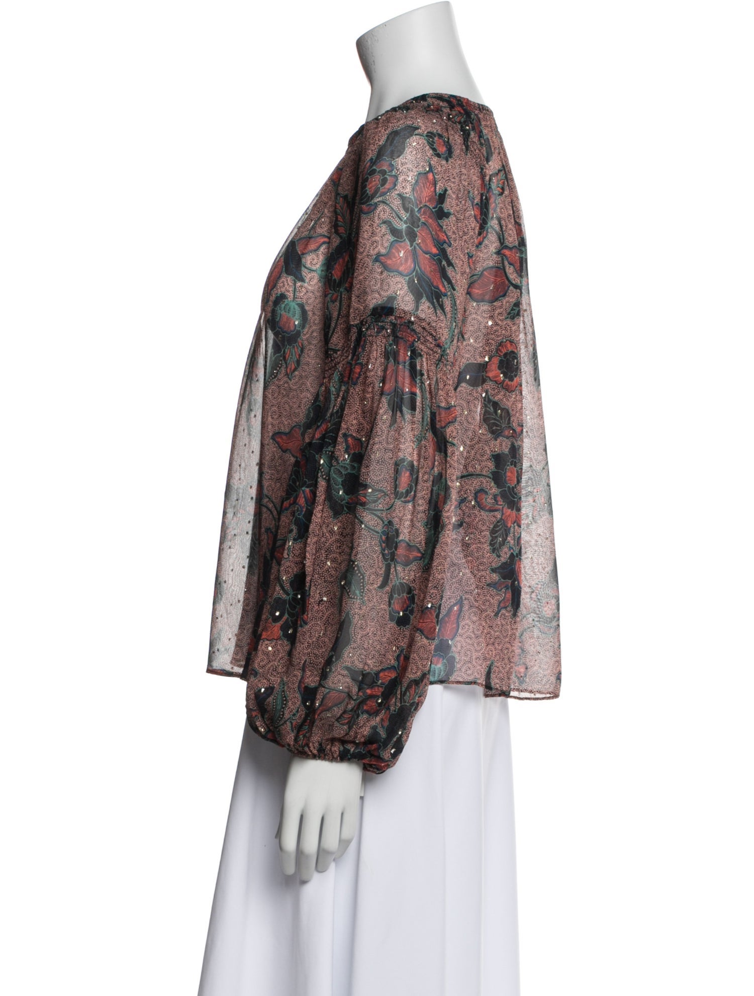 Ulla Johnson Silk Paisley Print Blouse