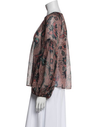 Ulla Johnson Silk Paisley Print Blouse