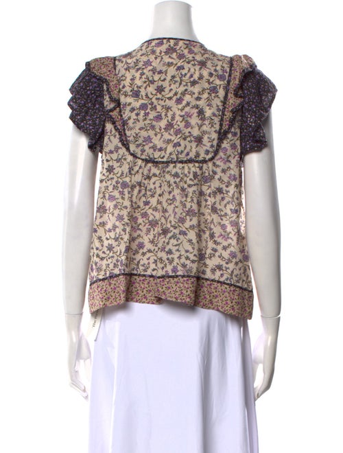 Ulla Johnson Printed Tie Neck Blouse