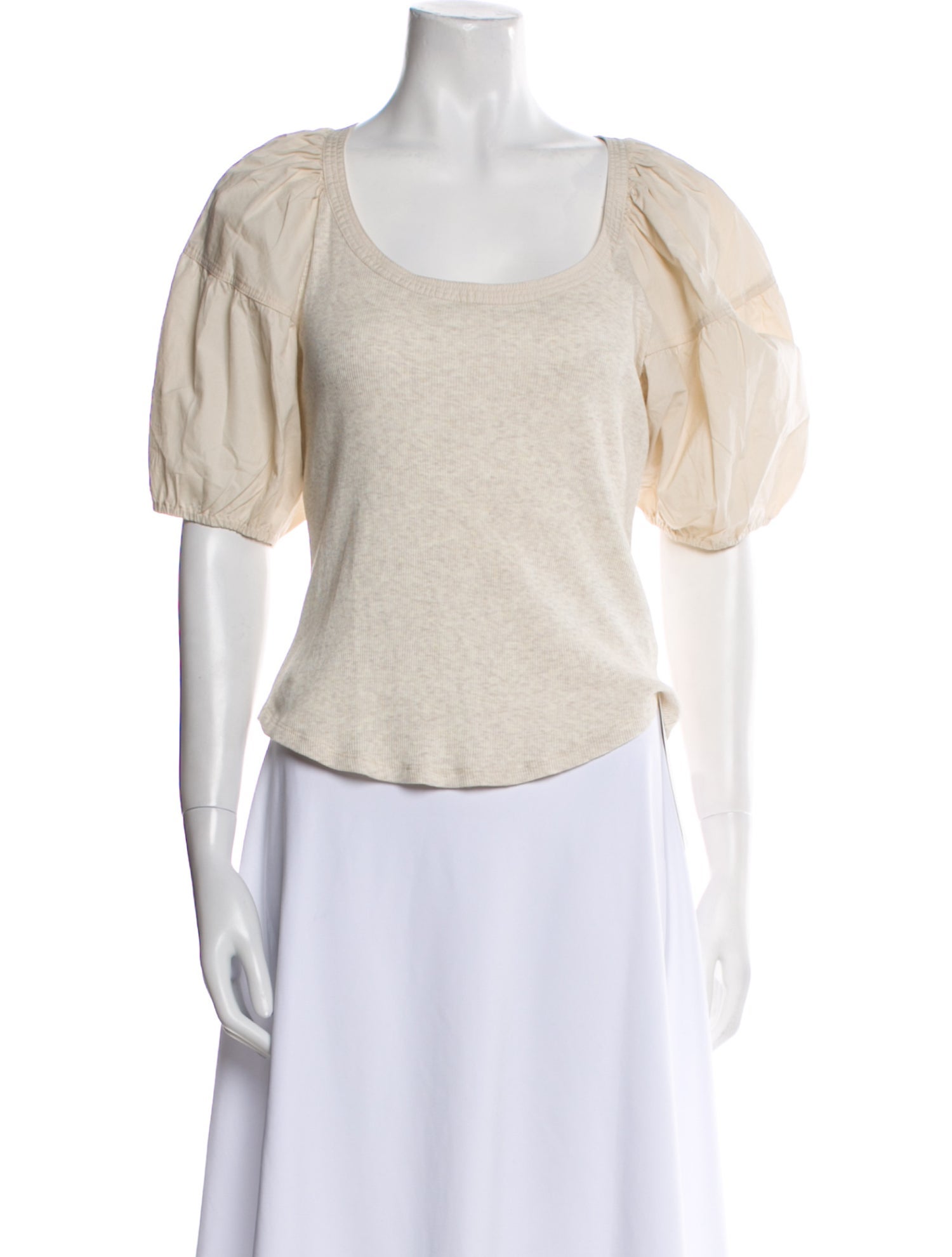 Ulla Johnson Scoop Neck Short Sleeve Top