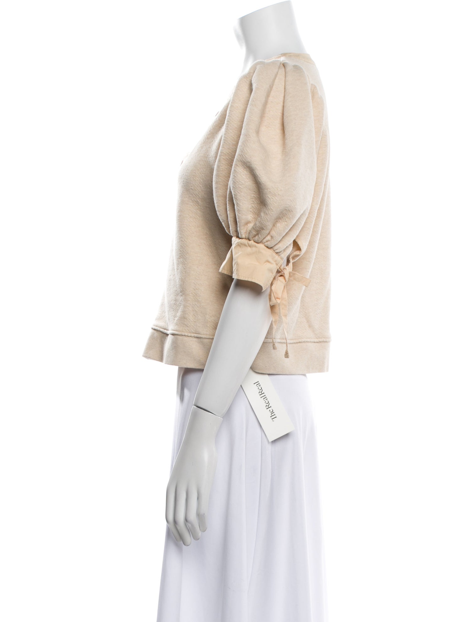 Ulla Johnson V-Neck Short Sleeve Crop Top