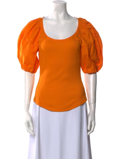 Ulla Johnson Scoop Neck Short Sleeve T-Shirt