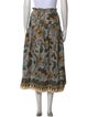 Ulla Johnson Floral Print Midi Length Skirt