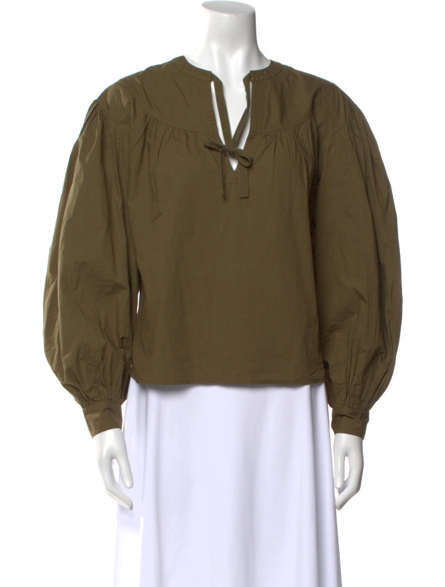 Ulla Johnson V-Neck Long Sleeve Blouse